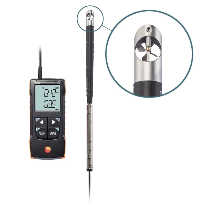 Testo 416 - Anemometro a elica da 16 mm con collegamento all’app