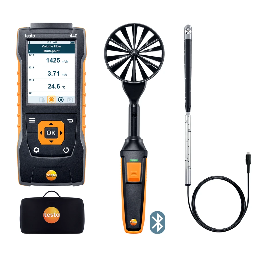 Kit combinato 2 per velocità dell’aria testo 440 con Bluetooth