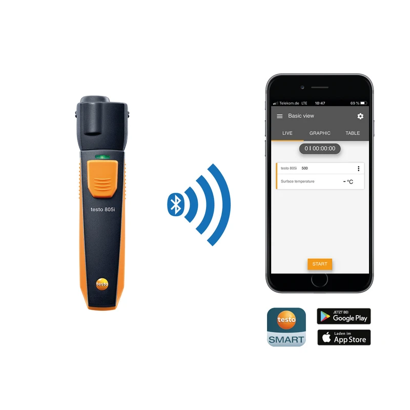 Testo 805I, Termometro a infrarossi Bluethoot