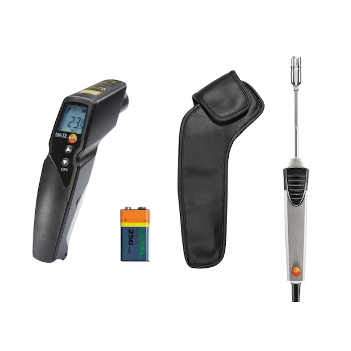 Testo 830-T2, Termometro a infrarossi con puntatore a 2 raggi laser