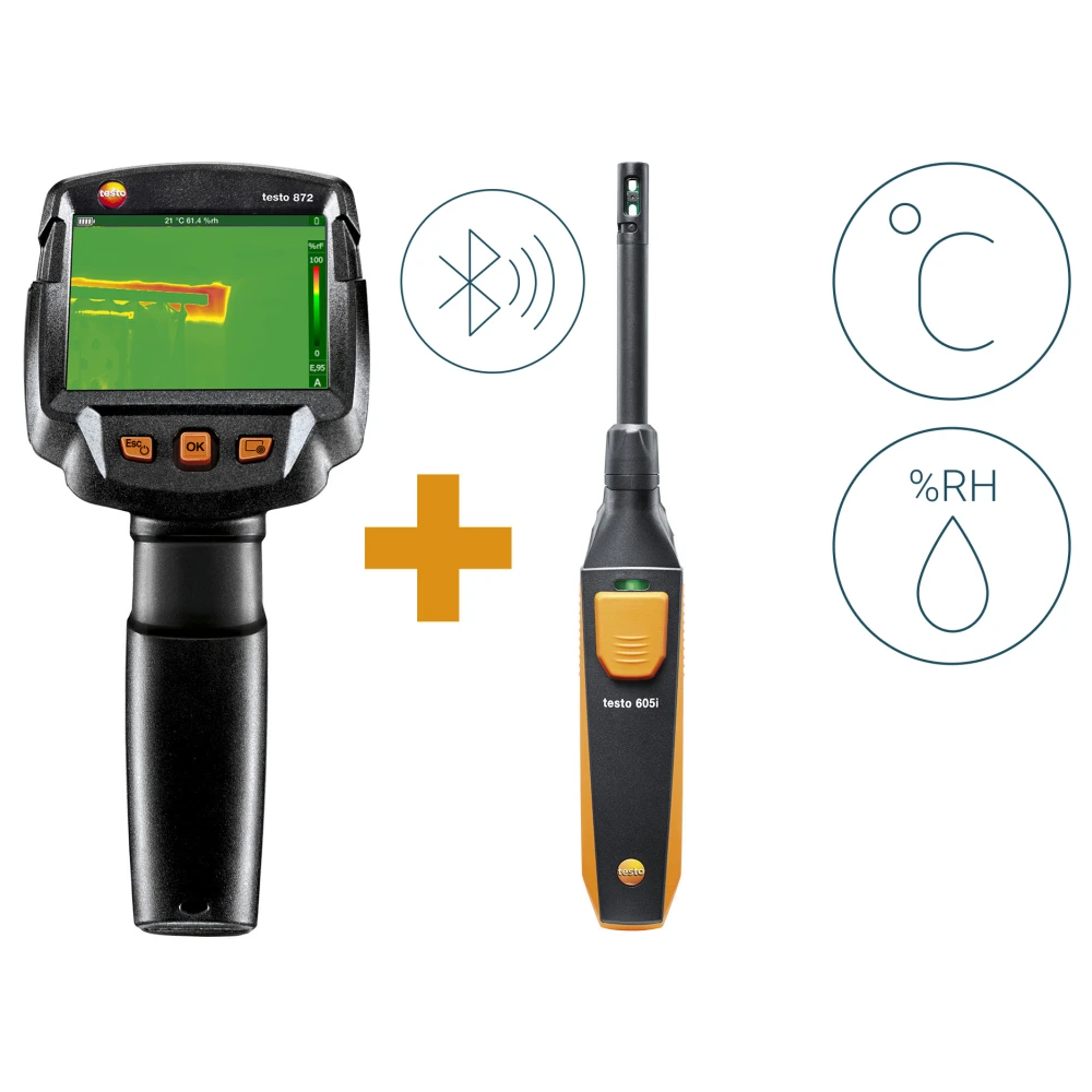 Kit Testo 872s diagnosi edilizia - Termocamera testo 872s con sonda Bluetooth testo 605i