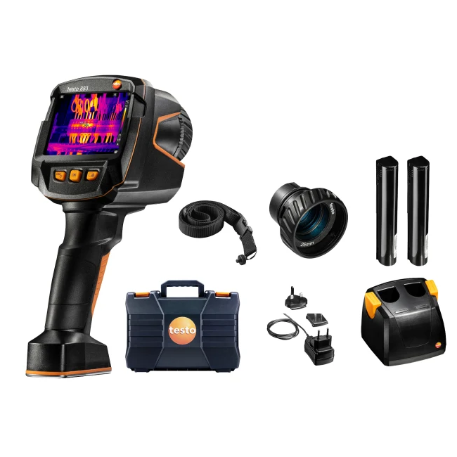 Kit Testo 883-2 - Termocamera (320x240 pixel) con obiettivi 42° e 12° e accessori