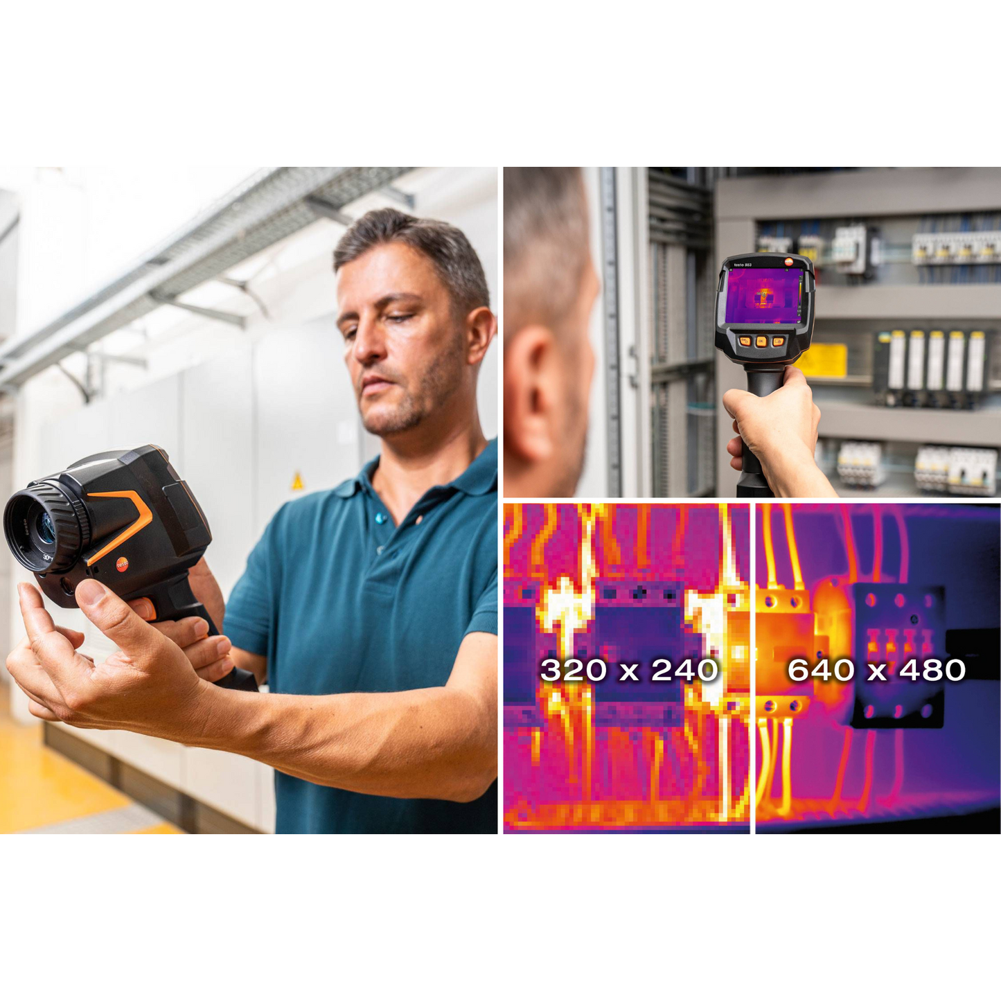 Testo 883-1 - Termocamera (320x240 pixel) con obiettivo 30° e accessori