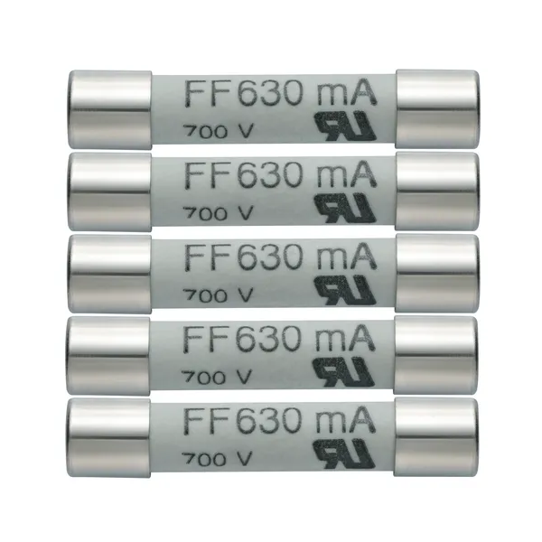 Fusibili di ricambio da 630 mA/600 V - 5 pz