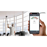 Tramex ME5 su soffitto con prolunga e lettura inviata via Bluetooth all’app Tramex Meters